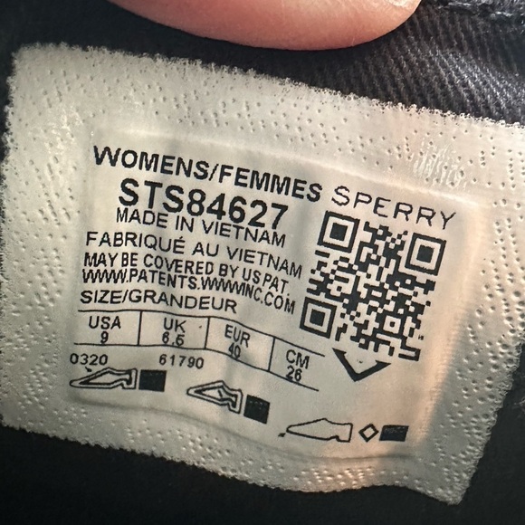 Sperry Topsiders Black W/Leather Laces Size 9 - Picture 5 of 7